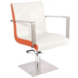 GABBIANO FOTEL FRYZJERSKI ROMA BIAŁO-POMARAŃCZOWY